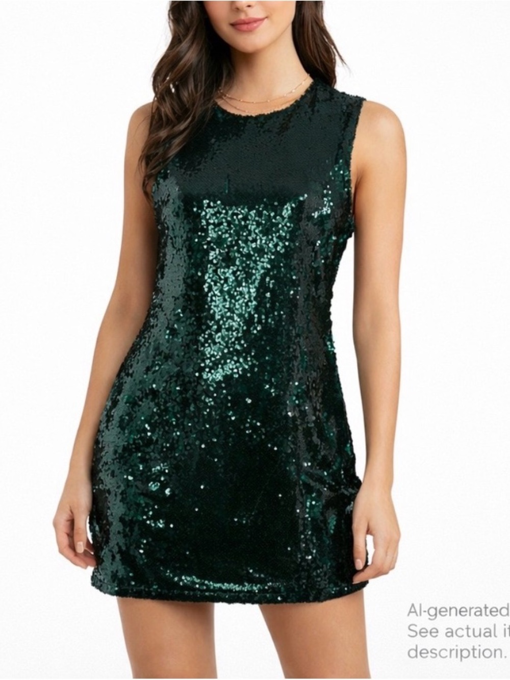 Forever 21 Emerald Sequin Shift Dress